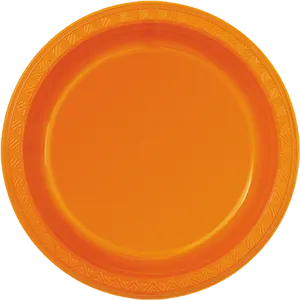 Orange Empty Dinner Plate PNG Image