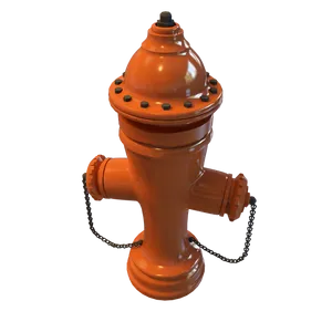 Orange Fire Hydrant Isolated PNG