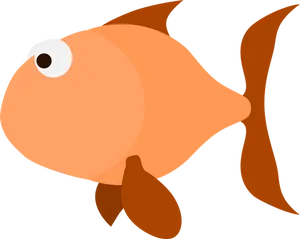 Orange Goldfish Cartoon Illustration PNG Image