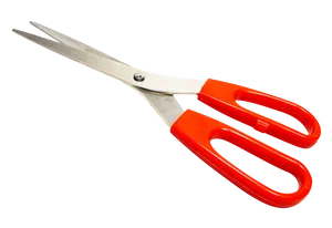 Orange Handled Scissors PNG Image