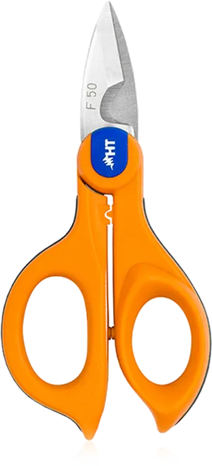 Orange Handled Scissors PNG Image