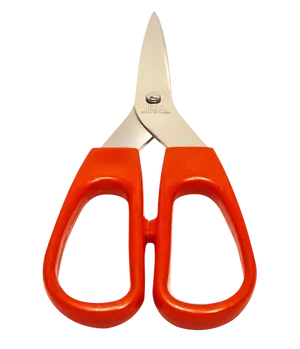 Orange Handled Stainless Steel Scissors PNG Image