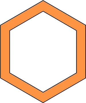 Orange Hexagon Shape PNG Image