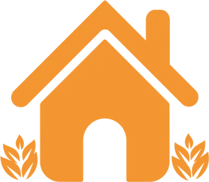 Orange Home Address Icon PNG Image