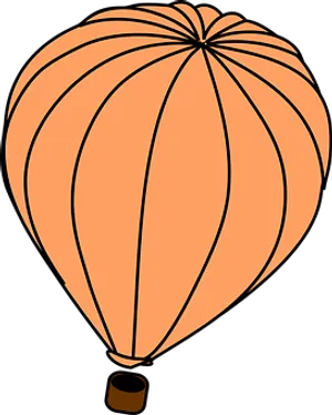 Orange Hot Air Balloon Clipart PNG Image