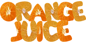 Orange Juice Creative Typography PNG Image