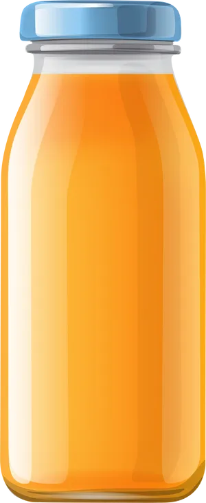 Orange Juice Glass Bottle PNG Image