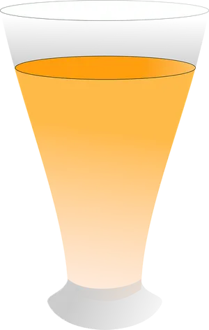 Orange Juice Glass Vector PNG Image