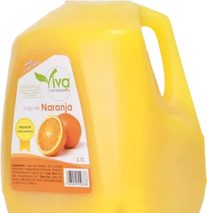 Orange Juice Plastic Jug3.7 L PNG Image