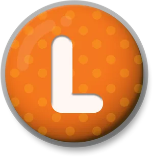 Orange Letter L Icon PNG Image