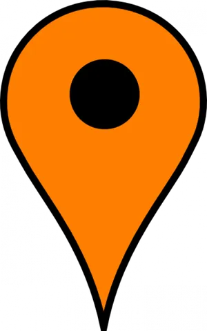 Orange Location Pin Icon PNG Image