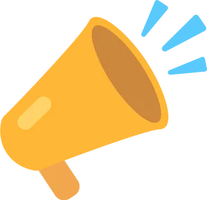 Orange Megaphone Icon PNG Image