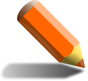 Orange Pencil Clipart PNG Image