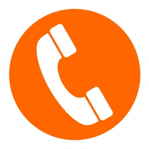 Orange Phone Icon PNG Image