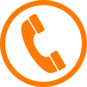 Orange Phone Icon PNG Image