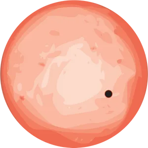 Orange Planet Illustration PNG Image