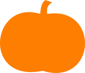 Orange Pumpkin Silhouette Graphic PNG Image