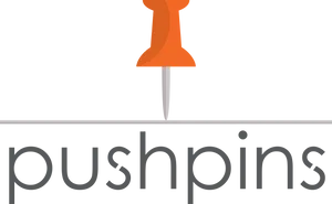 Orange Push Pin Logo PNG Image