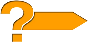 Orange Question Mark Arrow PNG Image