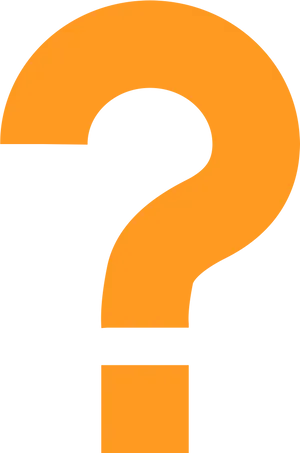 Orange Question Mark Graphic PNG Image