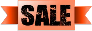 Orange Sale Banner PNG Image