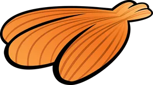 Orange Seashell Vector Art PNG Image