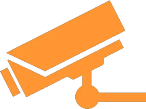 Orange Security Camera Logo PNG Image