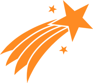 Orange Shooting Star Graphic PNG Image