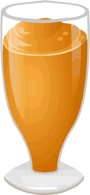 Orange Smoothie Glass Illustration PNG Image