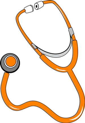 Orange Stethoscope Vector Illustration PNG Image