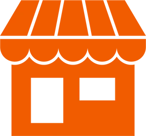 Orange Storefront Icon PNG Image