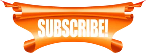 Orange Subscribe Banner PNG Image