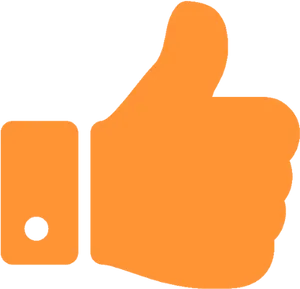 Orange Thumbs Up Emoji PNG Image