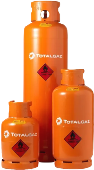 Orange_ Totalgaz_ L P G_ Cylinders PNG Image