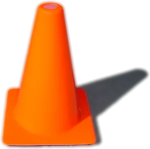 Orange Traffic Cone Isolated PNG Image