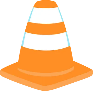 Orange Traffic Cone Vector PNG Image