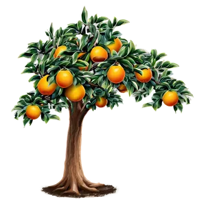 Orange Tree C PNG Image