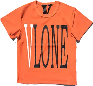 Orange Vlone T Shirt PNG Image