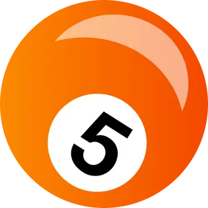 Orange5 Ball Snooker PNG Image