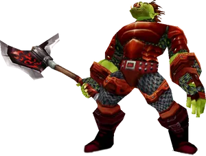 Orc_ Warrior_with_ Axe.png PNG Image