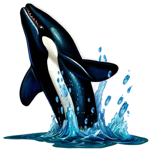 Orca Whale Illustration Png Gmh PNG Image