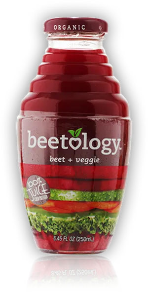 Organic Beetology Beet Veggie Juice Bottle PNG Image