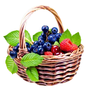 Organic Berries Basket Png Yfi PNG Image