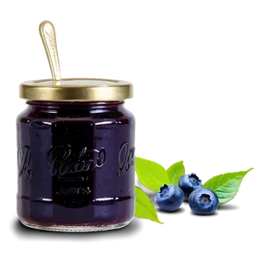 Organic Blueberry Jam Jar PNG Lot PNG