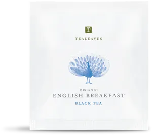 Organic English Breakfast Black Tea Package PNG Image