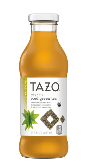 Organic Iced Green Tea Bottle PNG Image