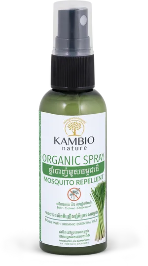 Organic Mosquito Repellent Spray Bottle PNG Image