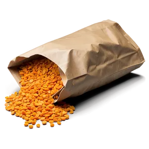 Organic Red Lentils Bag Png 06252024 PNG Image