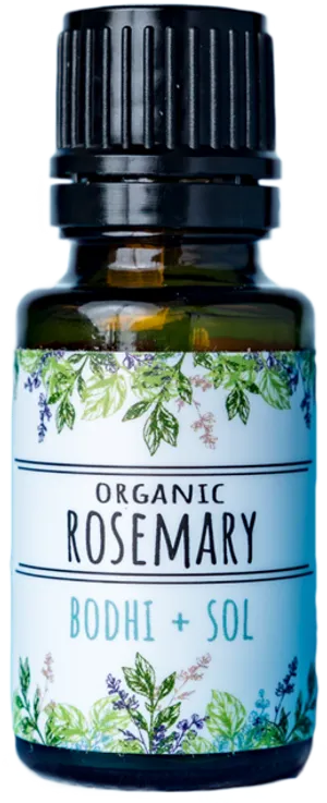 Organic Rosemary Essential Oil Bottle PNG Image