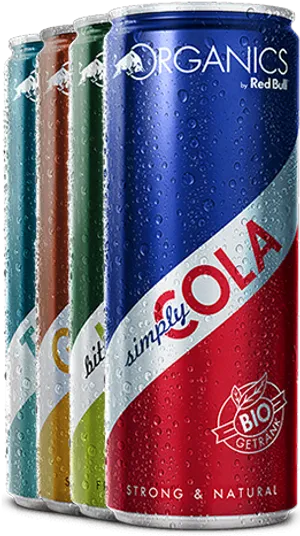 Organicsby Red Bull Product Lineup PNG Image